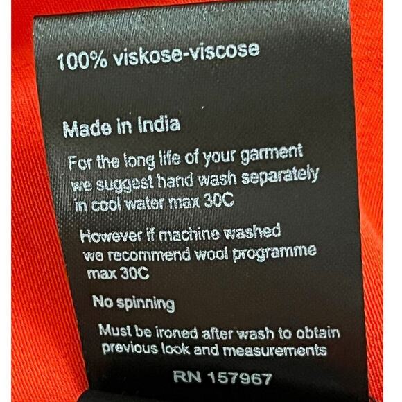 Masai Women's Pleated Harper Tunic Mini Shift Dress Red Sleeveless Small NWT - Picture 9 of 9